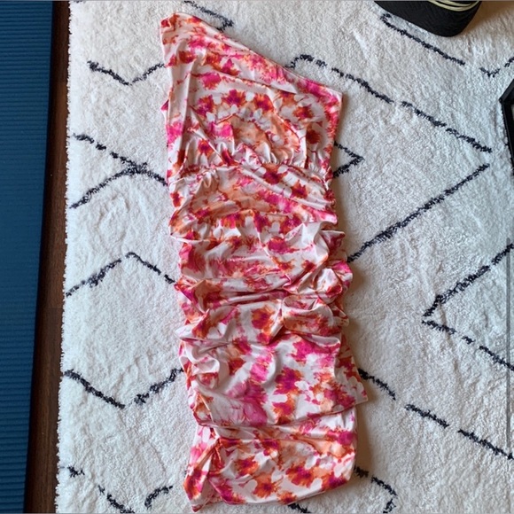 One Shoulder Rouched Dress - Picture 4 of 4